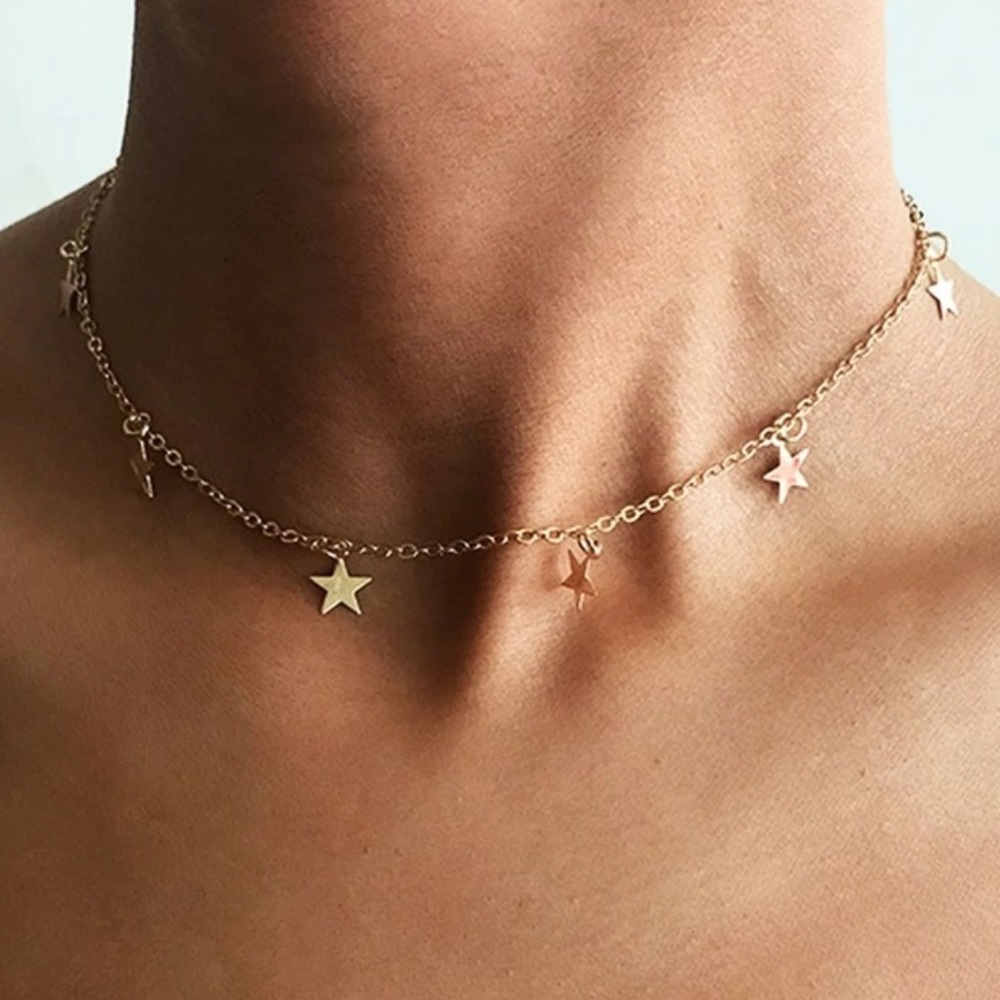 3/$30 Gold Star Chain Choker